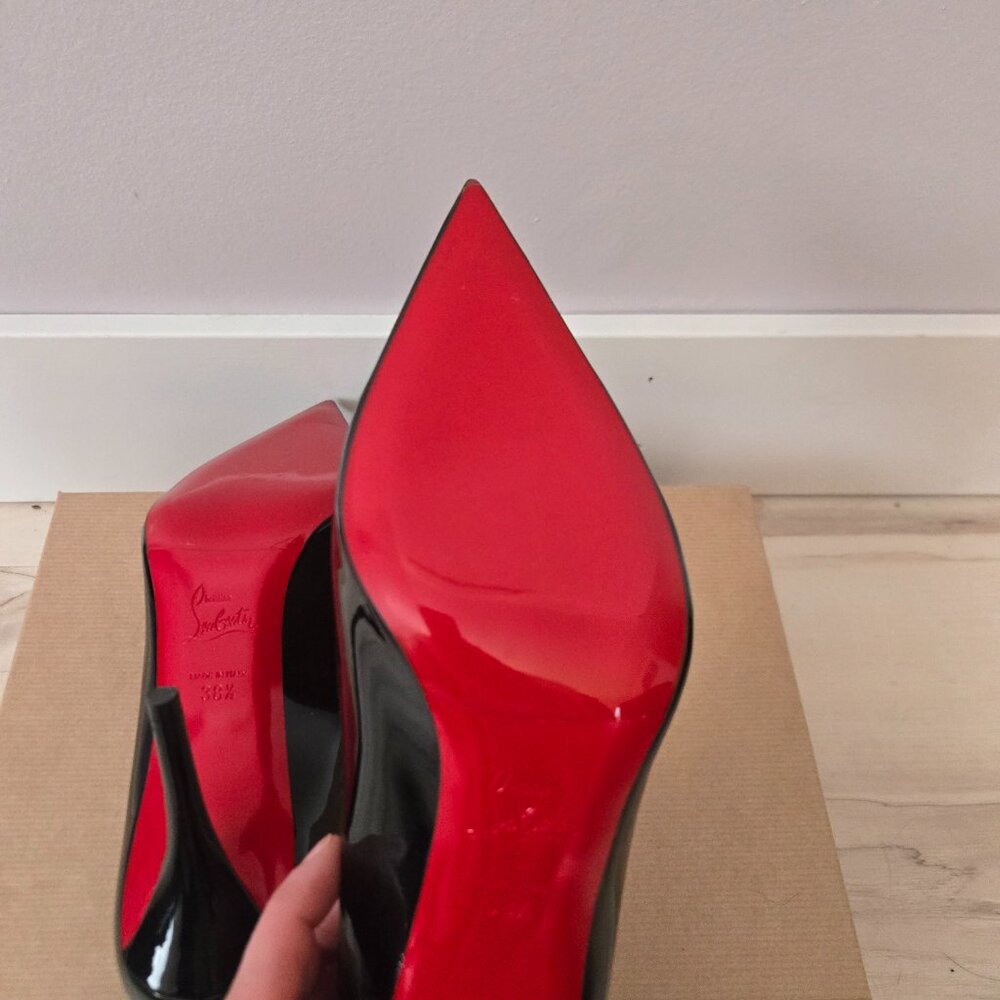 Christian Louboutin "Miss Z" 80mm Black Patent Pumps (38.5) - Picture 15 of 16
